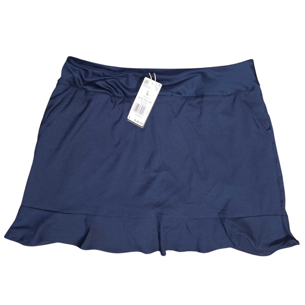 Adidas Navy Blue Ultimate Frill Golf Tennis Skort Ruffle Hem JP0093 L